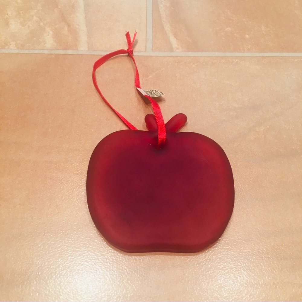 NWT Christmas Holiday Frosted Apple Ornament